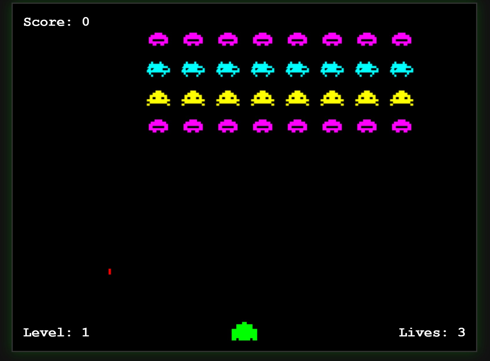 Space Invaders 2D - Google Gemini