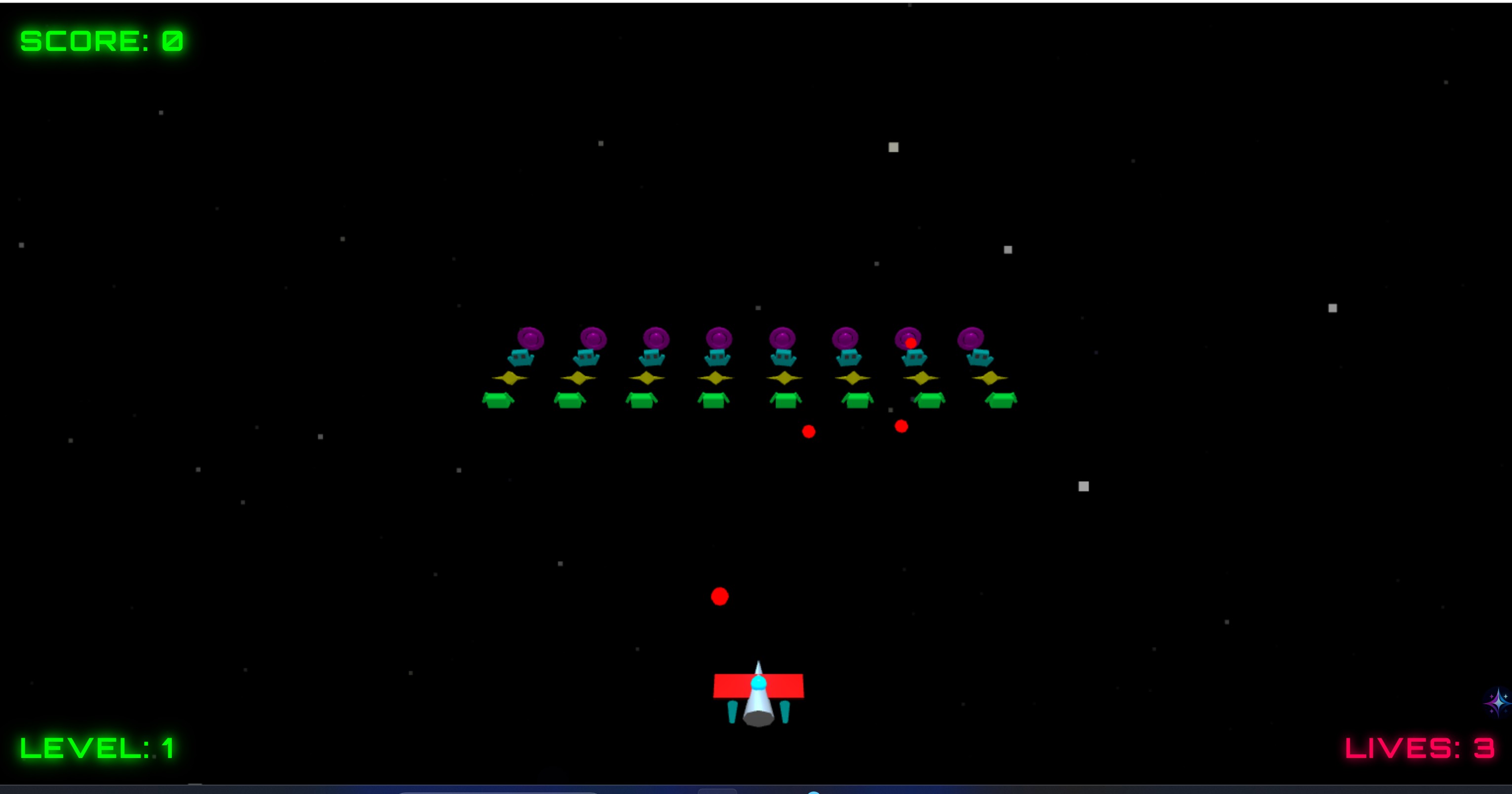 Space Invaders 3D - Google Gemini